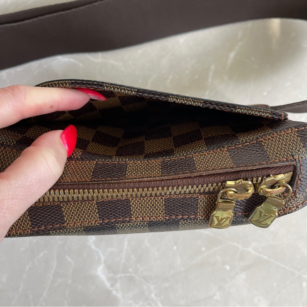 Louis Vuitton Damier Ebene Canvas Geronimos Unisex Crossbody Sling Belt Bag - Picture 12 of 17
